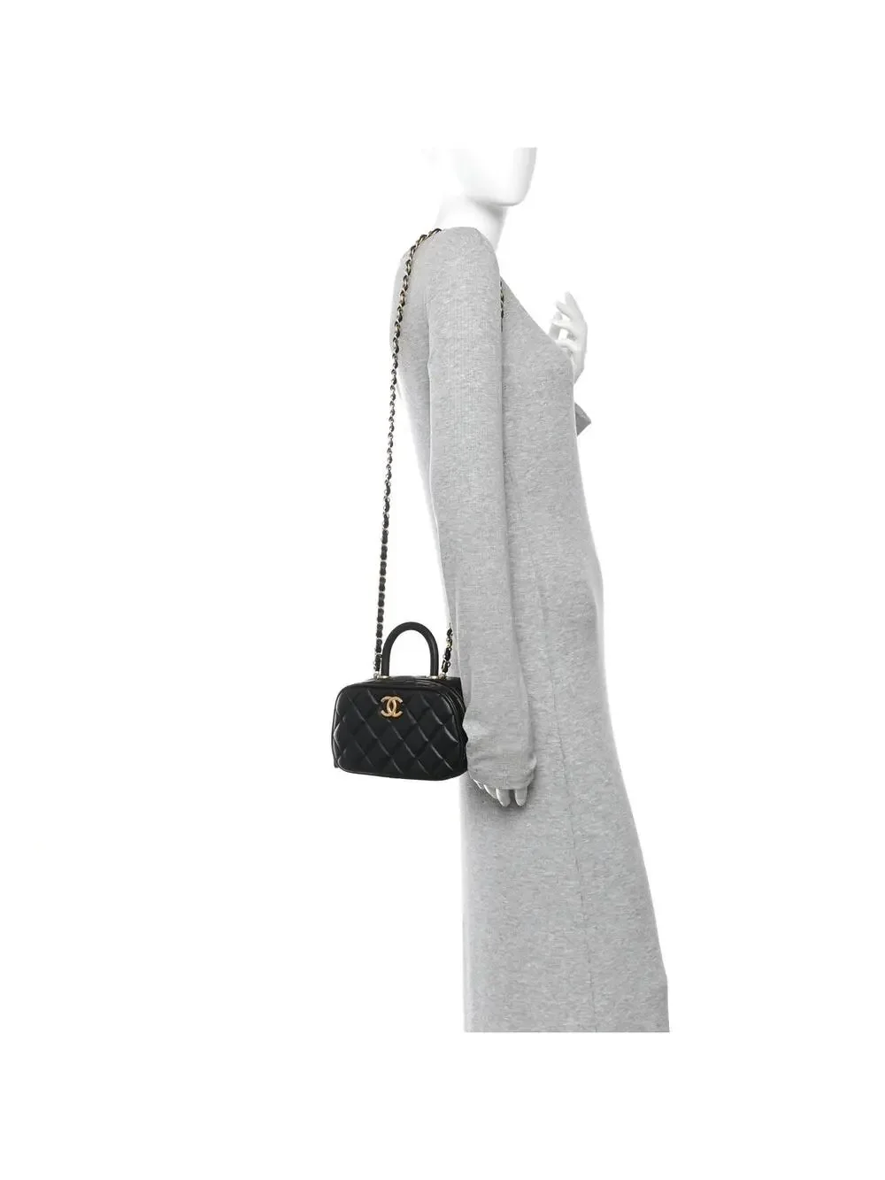 Chanel Lambskin Quilted Top Handle Mini #291058C50B
